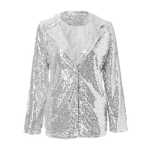 Produktbild: Generisch Trachtenjacken & -Strickjacken Jacke Damen mit Kapuze, ärmelloser Pullover, Weste, Bluse, Hemden, Mantel, Sweatshirt Winterparka Damen Warm Ledermantel Damen (Silver, S)
