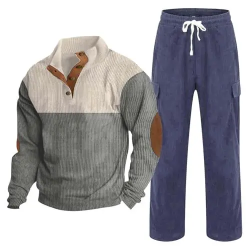 Produktbild: Generisch Trainingsanzug Herren Langarm Jogginganzug Freizeit Sport Laufanzug Tracksuit Sweatjacke Sporthose Herren Anzug schwarz sportkleidung Mann fitnessstudio fitnesskleidung männer