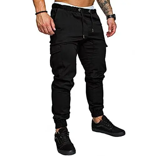 Produktbild: Generisch Trekkinghose Herren Herren Wanderhose Lang Arbeitshose Lang Jagd Kleidung Herren Cargo Jeans Wander Dschungelcamp Hose Tactical Hose Herren Schwarz 4XL