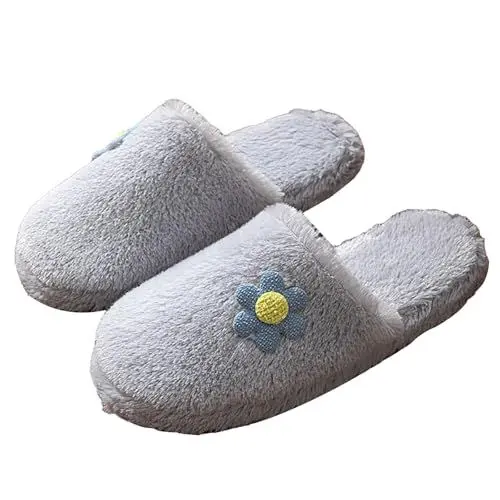 Produktbild: Generisch Unisex Memory Foam Hausschuhe Damen Rutschfester Pantoffeln Herren Herbst Winter Filz Hausschuhe Damen GefüTterte Hausschuhe Herren Winter Slippers Men