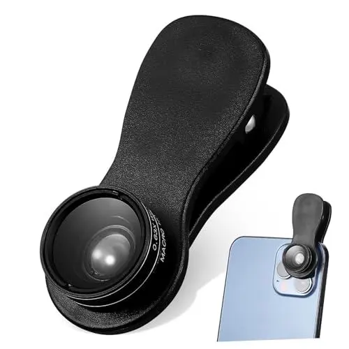 Produktbild: Weitwinkel Und Makro Linse Für Smartphones 2 1 Objektiv Set Für Handykameras Ideal Für Beeindruckende Nahaufnahmen Und Weitreichende Perspektiven
