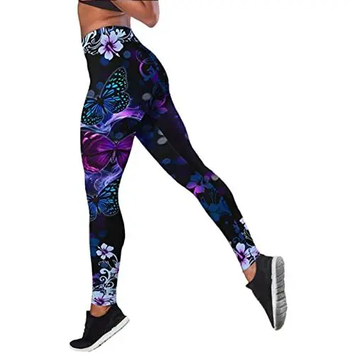 Produktbild: Generisch Viskose-Hose FüR Damen Tunika Bluse Damen Taille High Workout Damenhose Komprimierung Nahtlose Leggings Yoga-Strumpfhose Bauchhose 7/8 Hose Strech Damen GrüNe Damen Hosen (Blue, XXXL)
