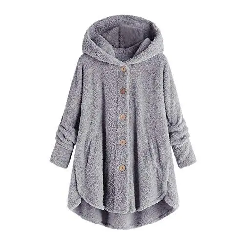 Produktbild: YCBMINGCAN Teddyjacke Damen Warm Fleecejacke Winterjacke Stylisch Funktional, Reißverschluss Plüschjacke Fleecejacke Flauschige Herbst Winterjacke Sale Angebote Teddyjacke Lässig Tolle Steppjacke
