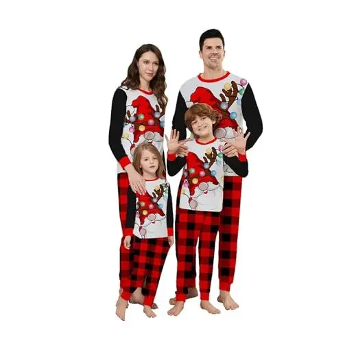 Produktbild: Generisch Weihnachtsoutfit Familie Weihnachts Partner Outfit Pyjamas Unisex Weihnachts Familien Pyjama Weihnachtspyjamas Couple Pyjama Set Weihnachten Christmas Family Pajamas Weihnachten Schlafanzug