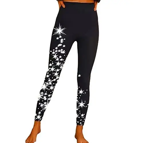 Produktbild: Generisch WeißE Stretch Hose Damen FüR Die Arbeit Stretch Elastische Super Leggings Hose mit hoher Taille Enge Druckhose für Frauen Schwarze Stoffhose Damen Hoher Bund Oberteil Hose (Black, S)
