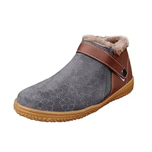 Produktbild: Generisch Wildlederstiefel Zehen Kurzwellenstiefel Schnee Damenschnalle (Grey, 39)