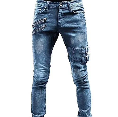 Produktbild: Jeans Herren Stretch 36/32 schwarz männer Jeans Bootcut y2k Baggy Jeans männer mit Print männer Hosen Jeans 3XL Weisse Hose Herren Slim Skinny Jeans Thermo Jeans männer 134/140
