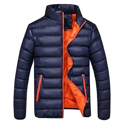Produktbild: Generisch Daunenjacke Herren Warme Puffer Winterjacke Weiche Leichte Casual Kuschelig Warme Oberbekleidung Teenager Herren Klamotten Weiche Textur