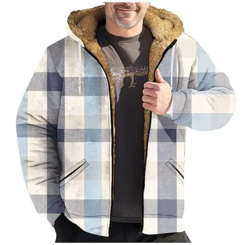 Produktbild: Generisch Winterjacke Mantel Herren Jacken Herren Winter,Hemd Mit Kapuze Steampunk Mantel Herren Feldjacke Herren Mantel Lang Fahrradjacke Herren Herrenmantel Beige 5Xl