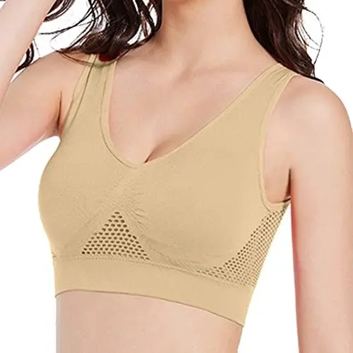 Produktbild: Generisch Meine letzte Bestellung, Klassische BHS für Damen, Sport BH Damen Racerback Push Up Sport Bustier Nahtlose Joggen Yoga Fitness Bra Soft Bequemer Bralette Y2k Bra Stretch Sportbh