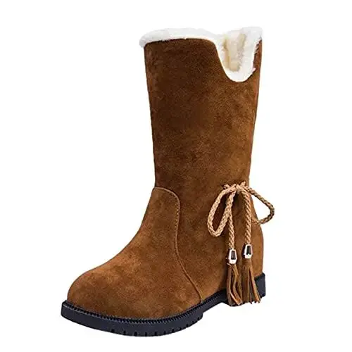 Produktbild: Generisch blitzangebote Stiefel Damen Schwarz Einfarbige Mid Calf Cowboy Stiefel Damen Chelsea Mit Rutschfest Sohle Casual S gratis artikel 0 euro 10 euro artikel