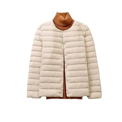 Produktbild: Generisch jacke Winterjacke Daunenjacke Winter Warm Puffer Jacke Steppjacke Leicht Herbstjacke Ultraleicht Steppmantel Soft Dünne Daunenmantel Kurze Übergangsjacke daunenmantel damen