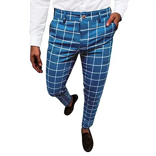 Produktbild: Generisch Anzughose Herren Stretch gerade Chino Hose Herren Regular fit 36/30 Schlafanzughose kariert Herren mit bündchen männer Hose Cargo Chino Hose Herren Stretch