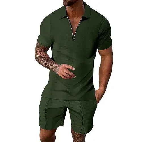 Produktbild: Generisch männer Trainingsanzug Sommer Sportanzug Herren Set 46 Zweiteiliger Badeanzug für ältere Herren nofs Jogginganzug Herren blau Sportanzug Herren für Sommer