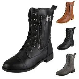 Produktbild: Generisch on schuhe damen sale Winterstiefel Damen Herren Reißverschluss Trendy Vintage Kurze Reitstiefel Unisex Flach Rutschfeste outlet angebote warehouse deal retourenware