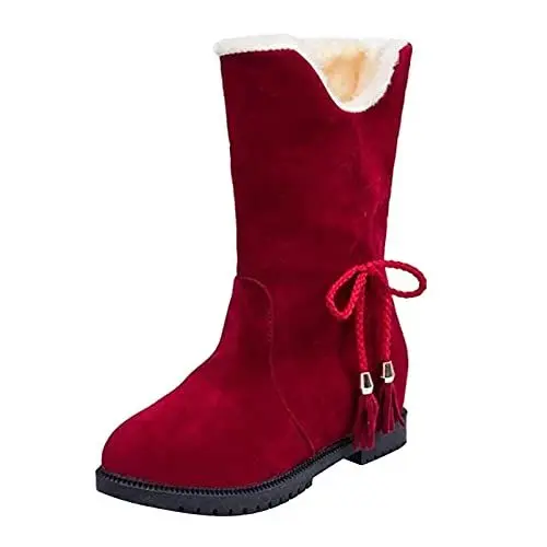 Produktbild: Generisch on schuhe damen sale Stiefel Damen Schwarz Einfarbige Mid Calf Cowboy Stiefel Damen Chelsea Mit Rutschfest Sohle Casual S damenbekleidung sommer sale gratis artikel 0 euro