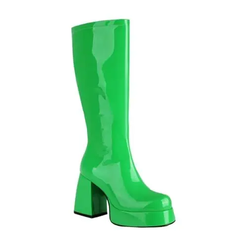 Produktbild: Generisch outlet angebote Stiefel Damen Damen Chelsea Mit Rutschfest Sohle Elegant Klobiger Blockabsatz Spitze Zehe Langschaft walking boots schuhe herren sale angebote