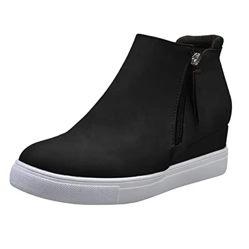 Produktbild: Generisch outlet angebote Stiefeletten Damen Einfarbige Mid Calf Cowboy Stiefel Damen Flach Rutschfeste Laufsohle Elegant Klob 5 euro artikel damen sneaker sale