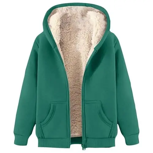 Produktbild: Generisch sonderangebote & restposten, Winterjacke Herren Fleecejacke Warme Gefütterte Jacke Männer Mantel mit Reißverschluss Herren Winddicht Wintermantel Sweatjacke, mantel damen sale
