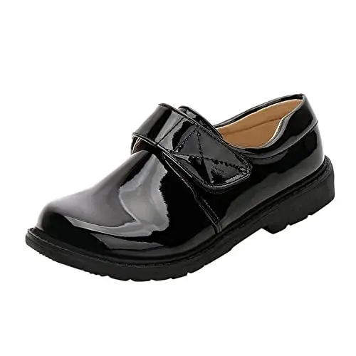 Produktbild: Generisch und Lederschuhe Stiefel Dicker Student Kleid Schuhe Performance Schuhe Einfarbig Bequem Winterschuhe 28 Mädchen (Black, 31.5 Little Child)