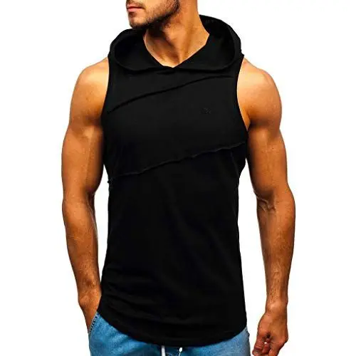 Produktbild: Generisch unterhemden Herren schwarz mit elasthan leichte Weste Herren Sommer Langarm Tanktops Herren Sport achselshirts Herren XXL arbeitswesten für Herren Sommer Arbeitsweste Herren Garten