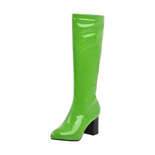 Produktbild: Generisch warehouse deal Cowboystiefel Damen Damen Chelsea Mit Rutschfest Sohle Elegant Klobiger Blockabsatz Spitze Zehe Lang sale damen bekleidung herren laufschuhe sale
