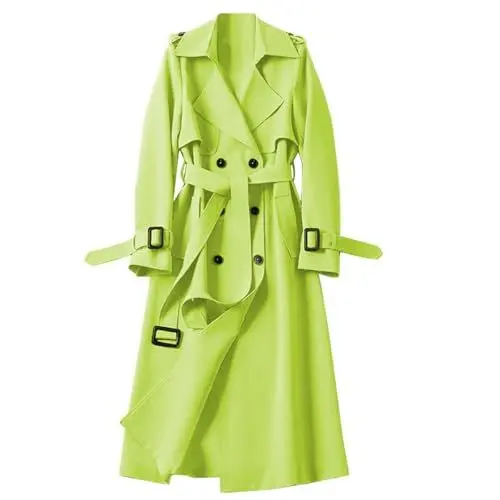Produktbild: Generisch wintermantel wolle damen oversize Trenchcoat Lang Wintermantel Winddichter Windjacke Zweireiher Jacke Übergangsmantel Klassische Mantel Herbst Frühling Frauenmantel Damenmantel jacket
