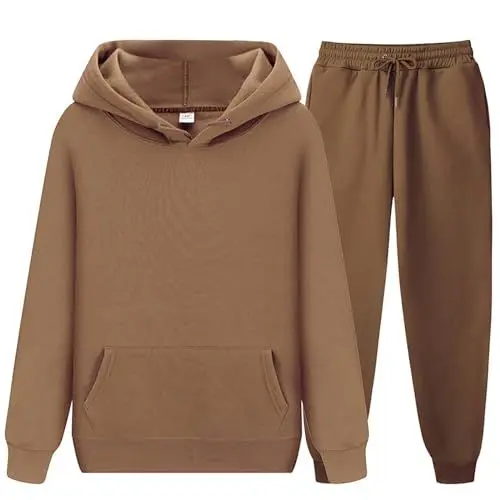 Produktbild: generisch Biker Leggings Hoodie Plus Freizeit Winter Mit Kapuze Plüsch Frauen Anzüge Rebounder Handball (Coffee, XXL)