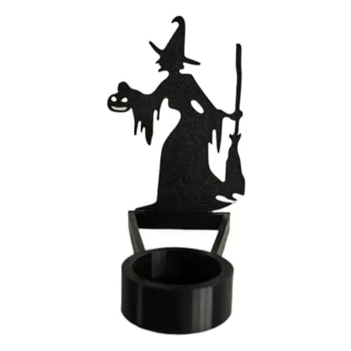 Produktbild: Generischer Halloween-Schattenständer, kreativer Kerzenständer, Projektionskerzenständer (Hexe)
