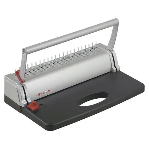 Produktbild: Genie CB 800 Stanz- & Spiralbindegerät | Bindemaschine bis DIN A4 | inkl. 20-teiligem Zubehör-Set | Ringbindung & Spiralbindung Set | Plastikbinderücken | Stanzmaschine | 21-Ring-Lochung | 145 Blatt