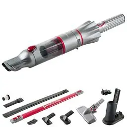 Produktbild: Genius A82124, Invictus One 2.0 Handstaubsauger + Bodenstaubsauger 15-TLG rot-Handsauger beutellos & kabellos mit 13000PA | 2X HEPA Filter, Lithium Ionen Akku, Zusatz Bürsten-Set, 90 W, 76 Dezibel
