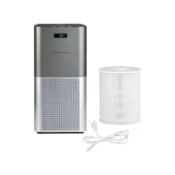 Produktbild: Genius Invictus Air P7 Luftreiniger mit HEPA 13 Filter entfernt Staub, Gerüchen Milben Tierhaaren bis zu 400 m², 3 Stufe Luftquliätsanzeige, Nachtmodus, Grau-metallic