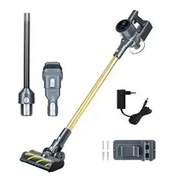 Produktbild: Genius Invictus X8 Pro FACELIFT Akku-Staubsauger, Handstaubsauger Kabellos, Beutellos, Wechselakku Laufzeit bis 50 min. 400 Watt, 3-Fach-HEPA Filter, 360 Grad Hartboden Elektrobürste LED Licht, 12-TLG