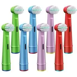 Produktbild: GENKENT Aufsteckbürsten für elektrische Kinder-Zahnbürsten, kompatibel mit Oral-B Aufsteckbürsten Kinder, 8 Stück