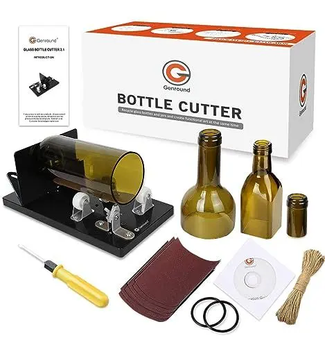 Produktbild: Genround Glasflaschen Schneider, Upgrade 2.1 Glasflaschenschneidemaschine zum runden, quadratischen und ovalen Flaschenschneiden, Flasche vom Hals bis zum Boden schneiden