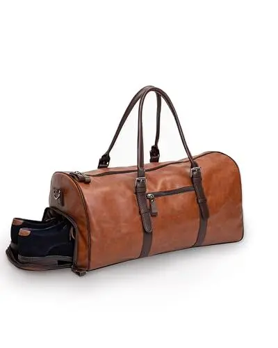 Produktbild: Gentlemen's® Weekender London - Reisetasche mit separatem Schuhfach - Sporttasche für jeden Anlass - vegan mit Schultergurt und Trackerfach - Perfekt für Reisen, Arbeit und Sport