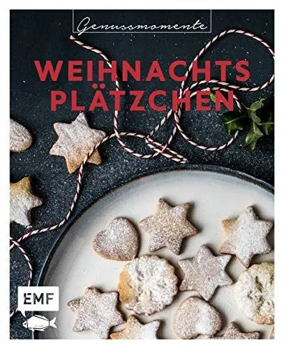 Produktbild: Genussmomente Weihnachtsplätzchen: Schnell und einfach backen: Rezepte für Lebkuchen, Zimtsterne, Spekulatius, Butterplätzchen, Schwarz-Weiß-Gebäck ... im handlichen Format und modernem Design)