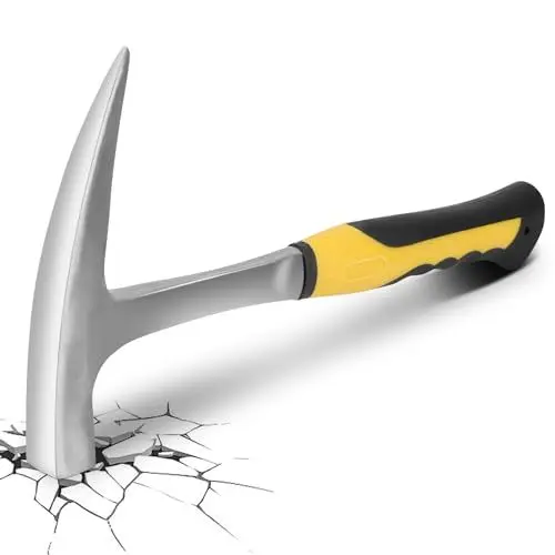 Produktbild: Geologischer Erkundungshammer, Geologische Hammer, Rock Plektrum, Doppelkopf-Flachmundhammer, Geologischer Entenschnabel aus Ziegeln Zum Spalten, Anheben(S)