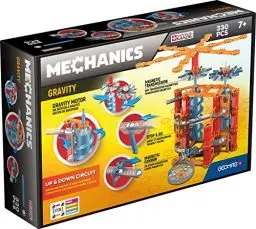 Produktbild: GEOMAG – MECHANICS GRAVITY 330 Teile - Up & Down Circuit – Magnetisches Konstruktionsspiel für Kinder ab 7Jahren - Magnetische Bausteine - 3D Konstruktion - STEM - Schweizer Fertigung