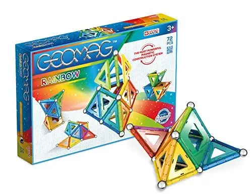 Produktbild: Geomag Rainbow Kinder Magnetisches Konstruktionsspiel, Baby Mädchen Geschenk 5 6 7 8 9 10 11 12 13 Jahre, 72 Teile