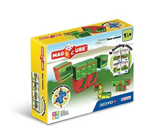 Produktbild: Geomag 133 Magicube River Animals Magnetwürfel für Konstruktionen, Baukasten Lernspielzeug