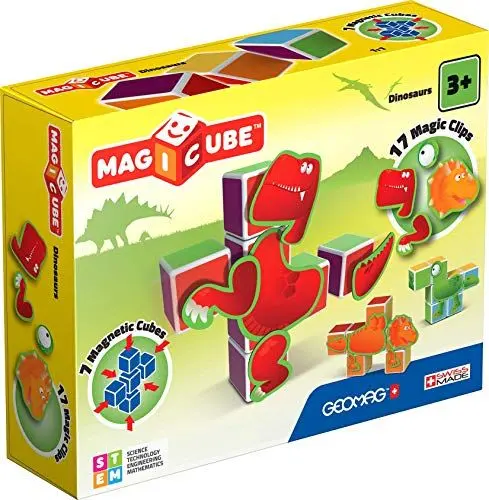 Produktbild: Geomag 141 MAGICUBE Dinosaurs Konstruktionsspielzeug, 24 Teile