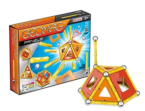 Produktbild: Geomag - Panels Magnetisches Konstruktionsspiel für Kinder, Baby Mädchen Geschenk 5 6 7 8 9 10 11 12 13 Jahre, 50 Teile, Montessori