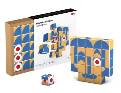 Produktbild: Geomag, Magicube Art Pattern, Würfelkunst, Figuren und Tiere mit Magnetwürfeln Erschaffen, Magnetische Konstruktionen für Kinder und Erwachsene, 25-teilige Packung