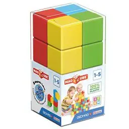 Produktbild: Geomag Magicube - 8 Würfel - Magnetisches Konstruktionsspielzeug für Kinder - Green Line - Lernspiel aus 100% Recyclingkunststoff