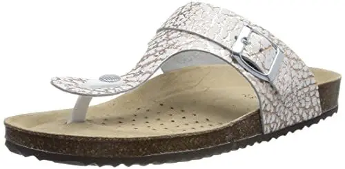 Produktbild: Geox Damen D BRIONIA Sandal, White/Gold, 38 EU