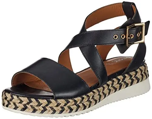 Produktbild: Geox D EOLIE Espadrille Wedge Sandal, Black, 40 EU
