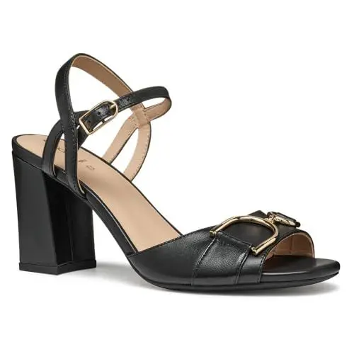 Produktbild: Geox Damen D New ERAKLIA 80 A Heeled Sandal, Black, 39.5 EU