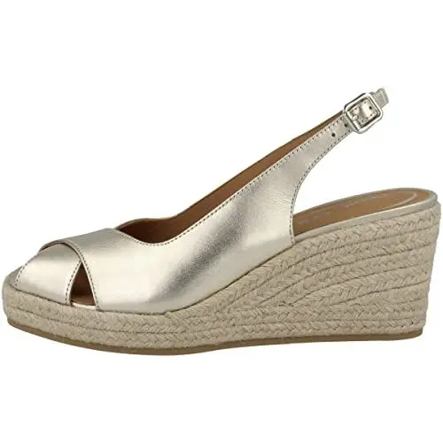 Produktbild: Geox Damen D PANAREA Espadrille Wedge Sandal, LT Gold, 39.5 EU