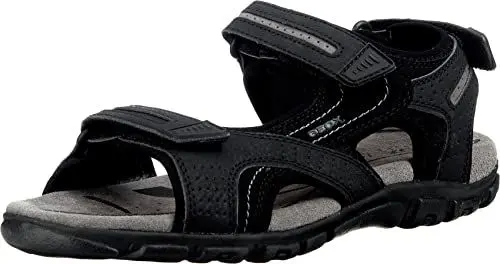 Produktbild: Geox Herren U Sandal Strada D Riemchensandalen, Schwarz Black Stone C9310, 44 EU